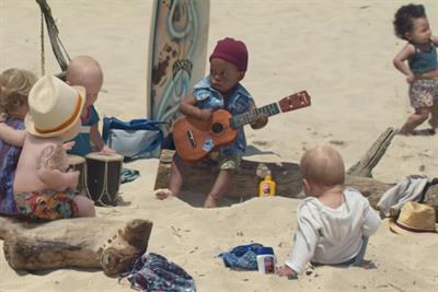 Evian returns to TV with new baby ad