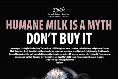 Vegan ad criticising 'inhumane' dairy practices escapes ban