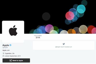 Apple joins Twitter ahead of iPhone 7 launch