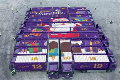 Cadbury creates giant advent calendar for Christmas ad campaign