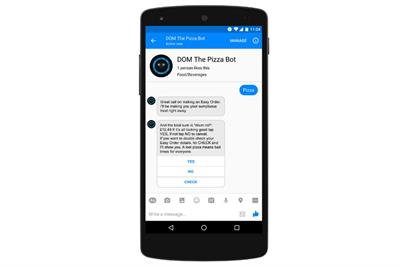 Domino's matches Pizza Hut with pizza ordering Facebook bot