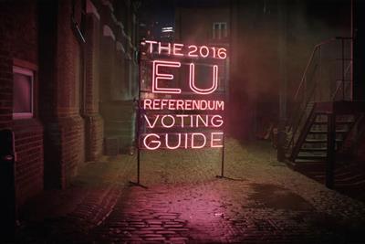 Electoral Commission's pink neon sign ads remind voters to get educated on Brexit