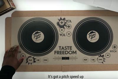 Pizza Hut's playable DJ pizza box puts a new spin on food promos