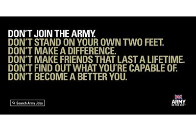 Army "don't become a better you" by Karmarama