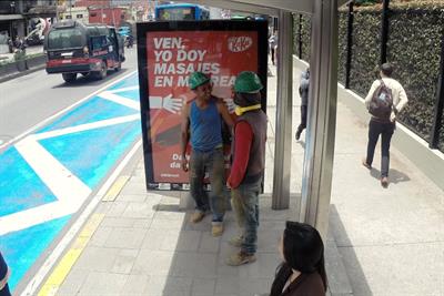 Kit Kat billboards give Bogotá's stressed-out commuters back massages