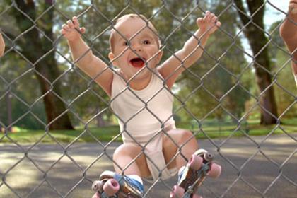 Evian Rollerbabies: heading for Facebook
