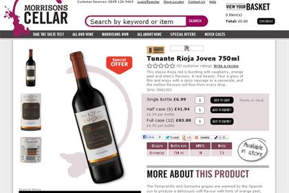 Morrisons: rolls out online wine cellar