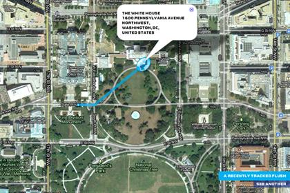 Domestos: flush tracker app zooms in to The Whitehouse