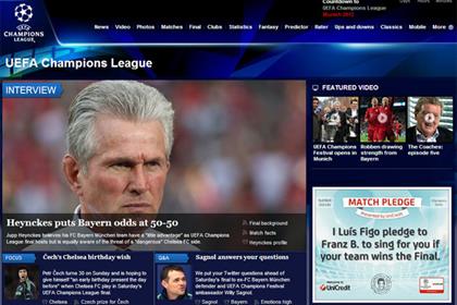 Uefa: football body drives up its digital presence for Champions League final