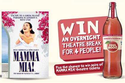 Feel Good Drinks: partners with Mamma Mia! for on-pack promotion