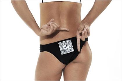 Betfair: online betting exchange prints QR codes on volleyball players' bikini bottoms