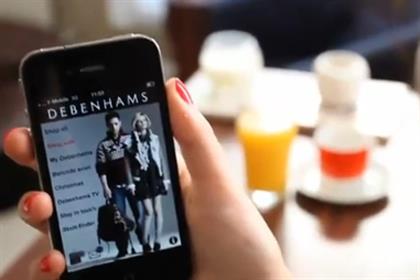 Debenhams: the department store's mobile shopping service