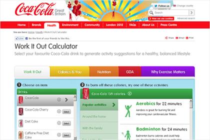 Coca-Cola: releases Work It Out calculator