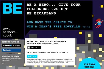 BE Broadband: launches Twitter referral drive
