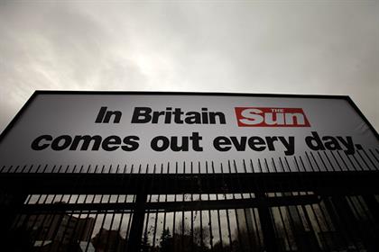 The launch of the Sun on Sunday was backed by an outdoor campaign