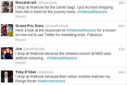 Waitrose: Twitter backlash