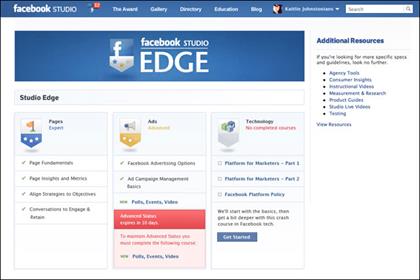 Facebook: sets up the Studio Edge creative tool for agencies