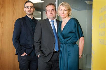 Arena Media: (l-r) Justin Gibbons, Pedro Avery and Pippa Glucklich