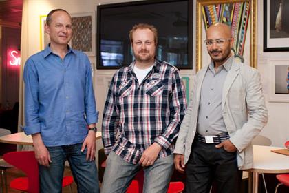 (l-r) Andrew Pinkess, Gregory Roekens and Saher Sidhom