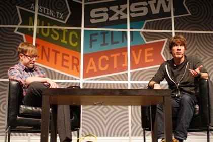 Foursquare's founder Dennis Crowley (right)