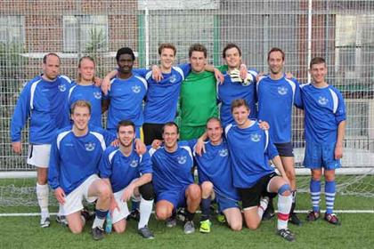 Grey's team (Back row left to right) Patrick Wisnom, Rasmus Smith Bech, Joe Arojojoye, Owen Garrood, Grant Paterson, Mike Clarke, Matt Buttrick, Tom Pearce (Front row left to right) Gareth Hall, Ryan Deluchi, James Sutton, Youssri Rahman, Alex Manzi