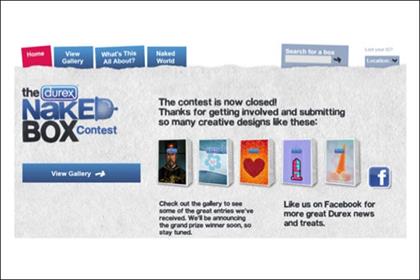 Durex: Naked Box website
