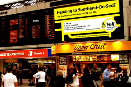 Yell.com: boosts its presence at stations across the UK