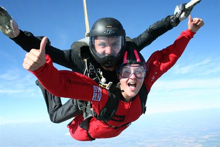 Office workers keen to try exciting activities, such as skydiving