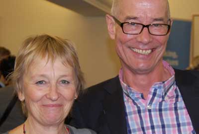 Caroline Schwaller with Mike Martin