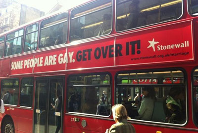 Stonewall's London bus advertisements