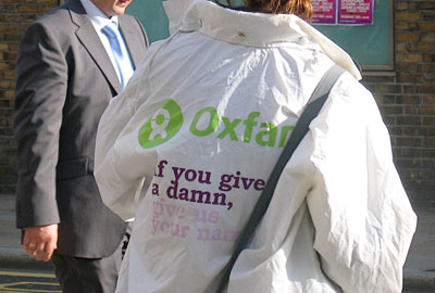 Oxfam fundraising