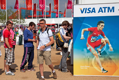 Visa ATM at the Olympic Park