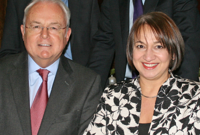 Martyn Lewis and Sukhvinder Kaur-Stubbs