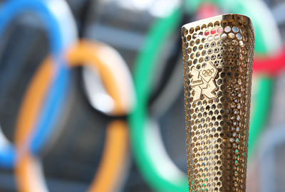 An Olympic torch