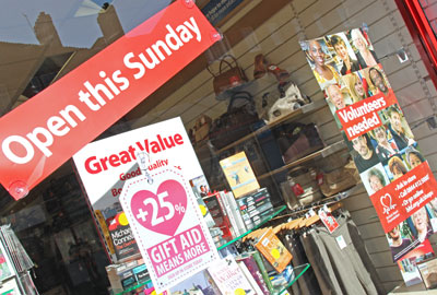 A British Heart Foundation charity shop