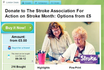 The Stroke Association's partnership with Groupon