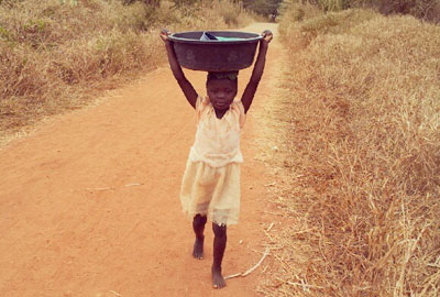 Five-year-old Eliza from Kaniche village