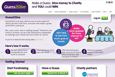 The Guess2Give website