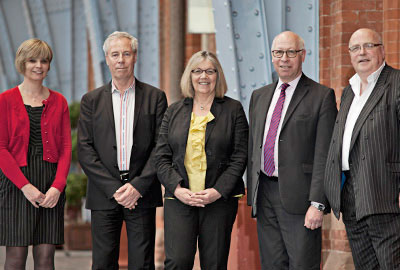 Panel (left to right): Melanie Knight of Bank Machine; Dunmore; Pharoah; Oppenheim; Etherington