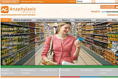 Anaphylaxis Campaign's new website
