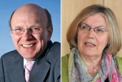 CAF chief executive John Low and Cathy Pharoah, professor of charity funding at Cass Business School