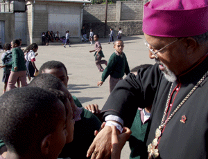 Cafod: A Catholic priest works in an Ethiopian school