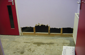 Flood: water damaged walls
