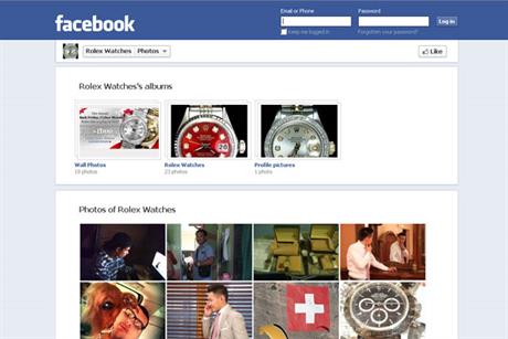 Facebook: unnoficial Rolex page topped brand-engagement survey
