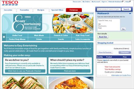 Tesco: launches party food service