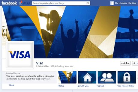 Visa: heads Facebook's brand engagement ranking according to iProspect
