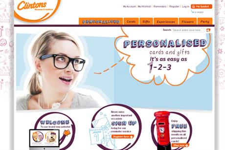 Clintons: card retailer revamps website