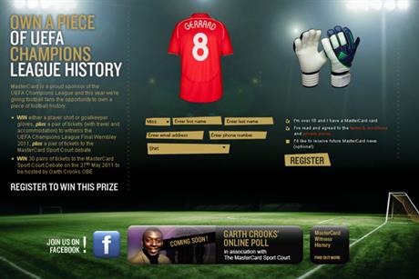 MasterCard: unveils integrated Champions League marketing campaign