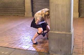 YouTube bans NHS video of drunk girl urinating in street