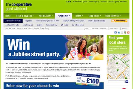 The Co-operative: offers to help fund Diamond Jubilee street parties